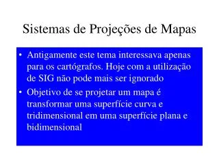 sistemas de proje es de mapas