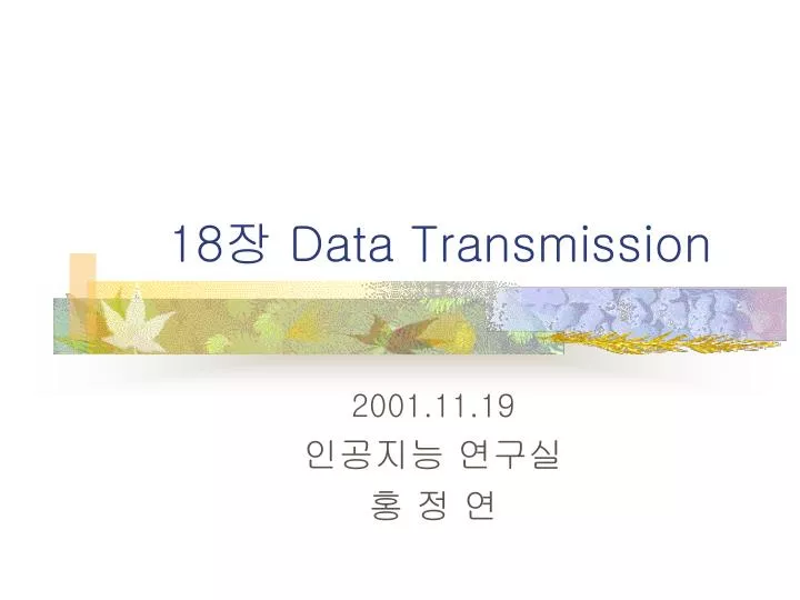 18 data transmission