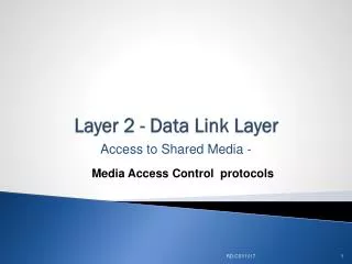 layer 2 data link layer