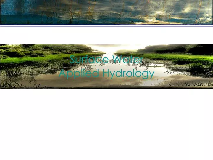 surface water applied hydrology
