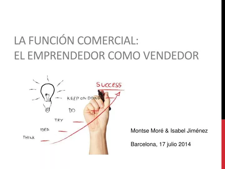 la funci n comercial el emprendedor como vendedor