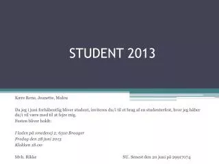 student 2013