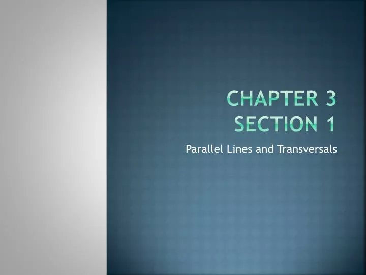 chapter 3 section 1