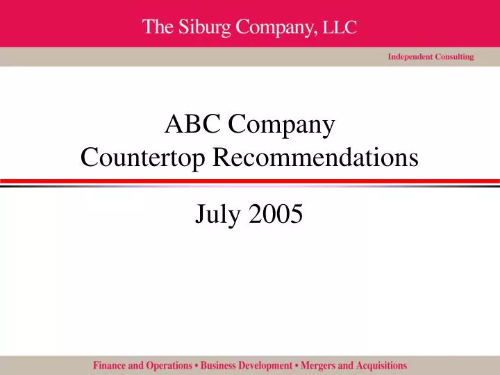abc company countertop recommendations