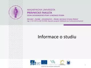 informace o studiu