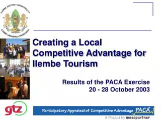 Creating a Local Competitive Advantage for Ilembe Tourism