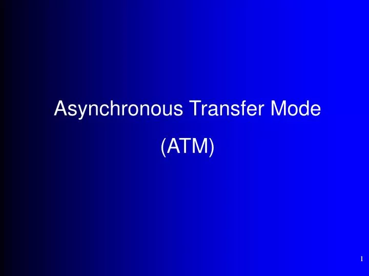 asynchronous transfer mode atm