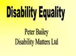 Disability Equality - slide 1