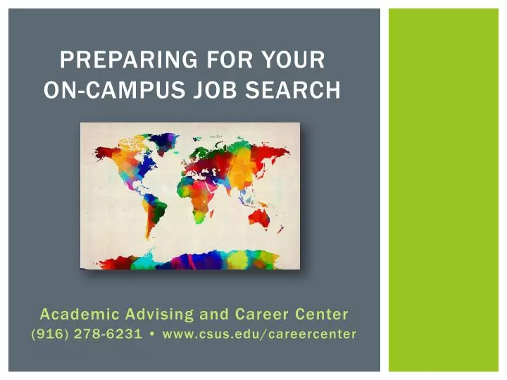 preparing for your on campus job search
