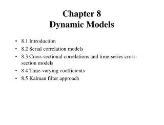 Chapter 8 Dynamic Models