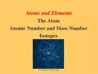 Atoms and Elements