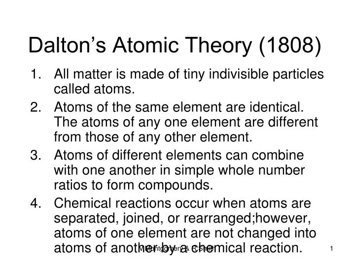 dalton s atomic theory 1808
