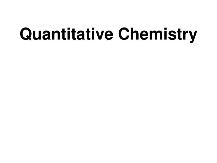 quantitative chemistry