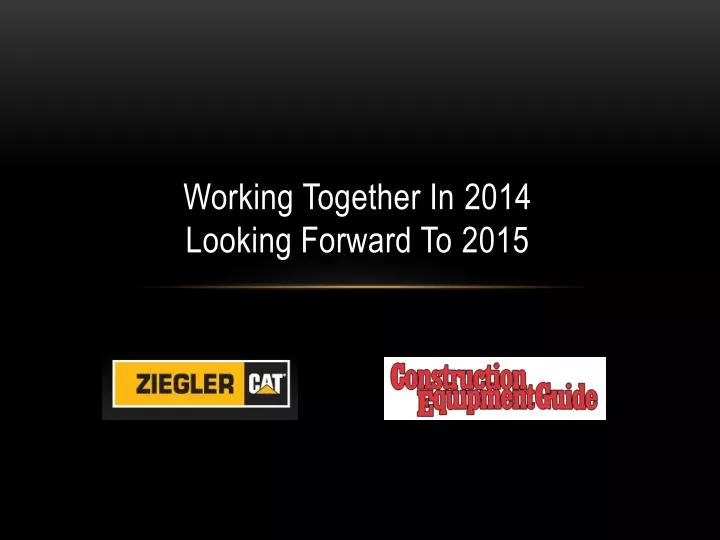 working together in 2014 looking forward to 2015