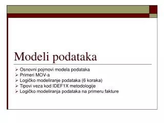 modeli podataka