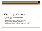 Modeli podataka - slide 1
