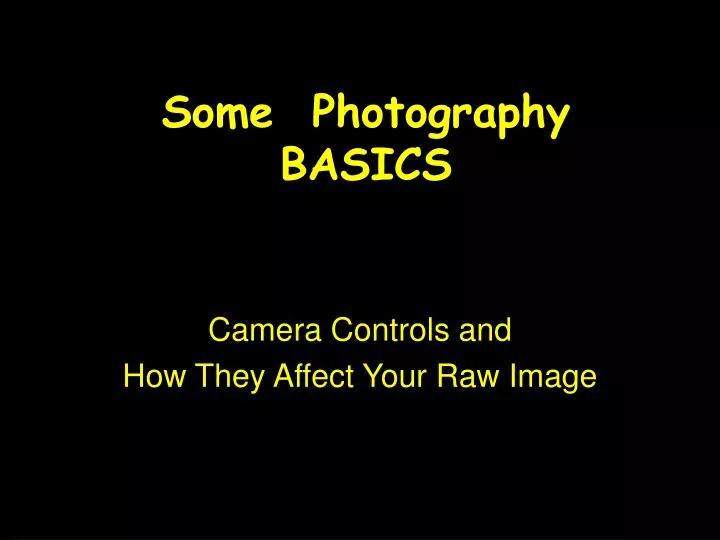 some photography basics