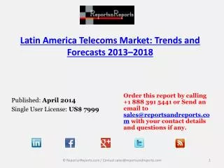 Latin America Telecoms Market will reach for 90% revenue