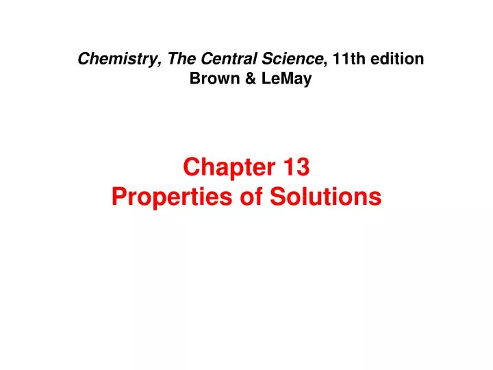 chemistry the central science 11th edition brown lemay