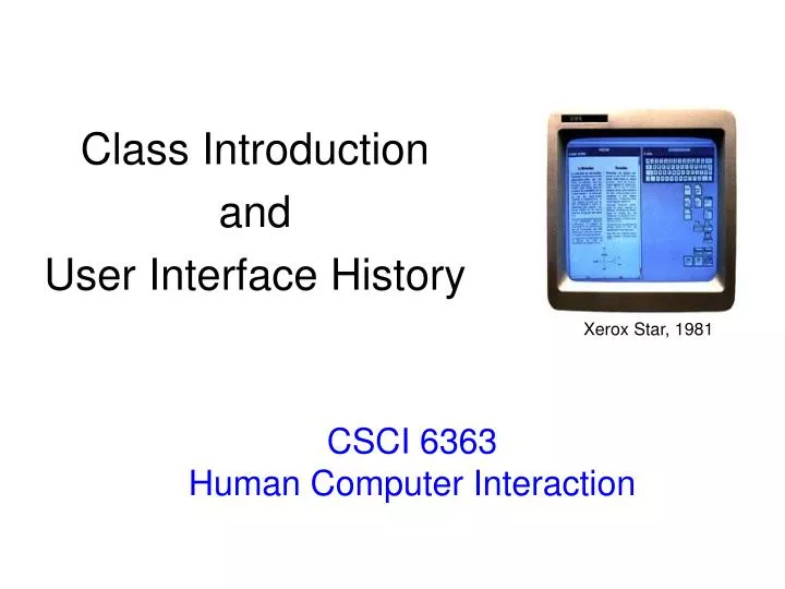 csci 6363 human computer interaction