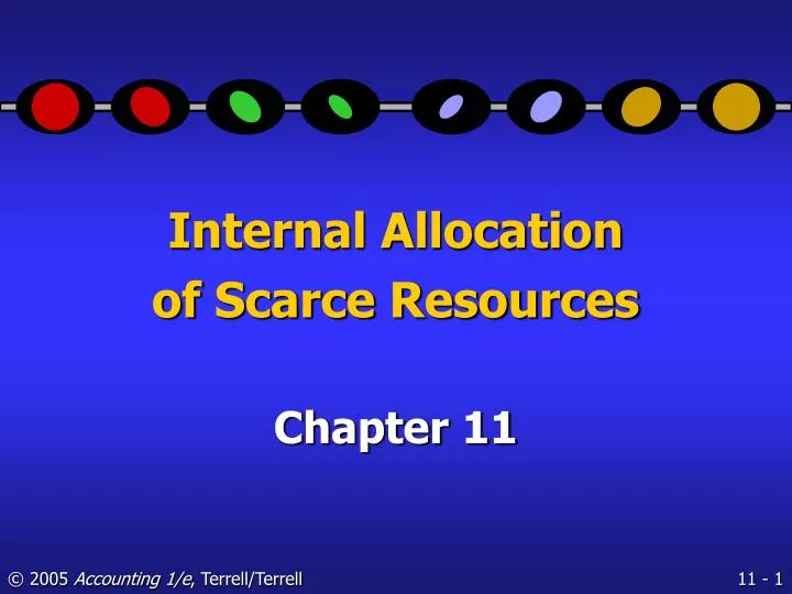 internal allocation of scarce resources