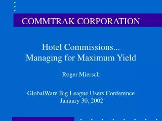 COMMTRAK CORPORATION