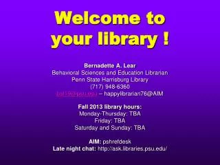 Welcome to your library !