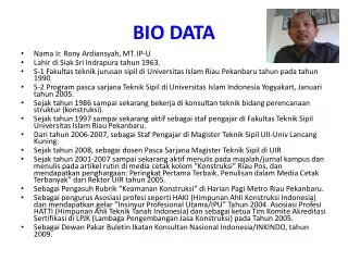 bio data