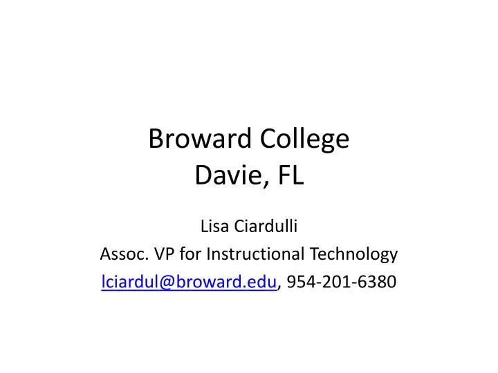 broward college davie fl