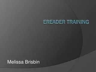 eReader Training