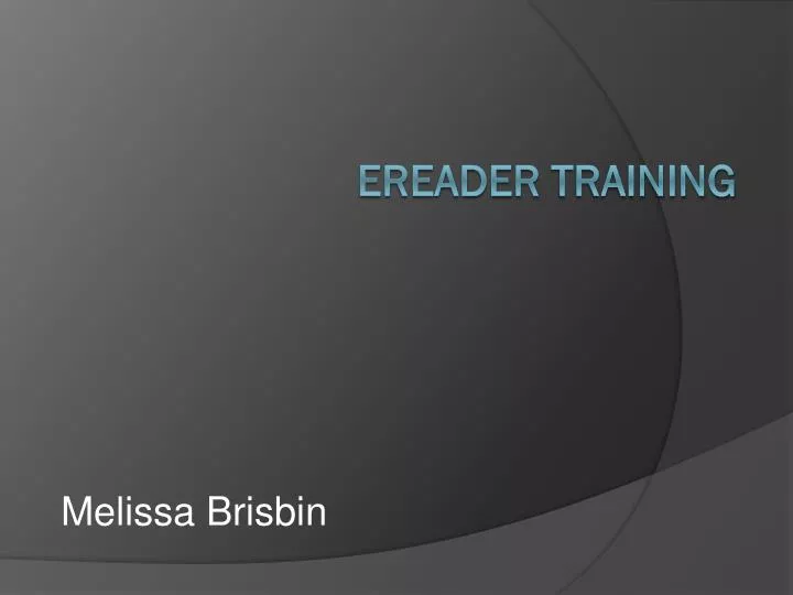 ereader training
