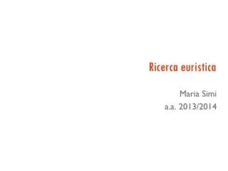 ricerca euristica