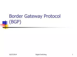 border gateway protocol bgp