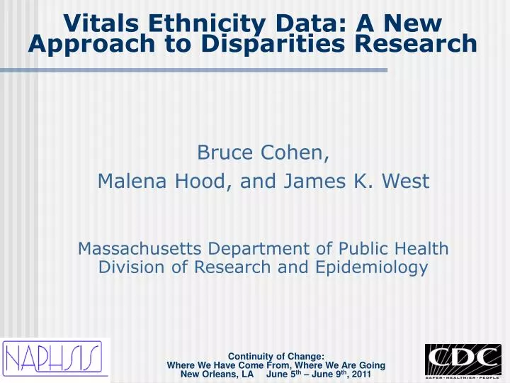 vitals ethnicity data a new approach to disparities research