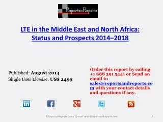 2018 Forecasts to Middle East and North Africa LTE Industry
