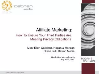 affiliate marketing