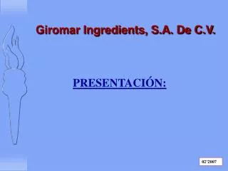 giromar ingredients s a de c v