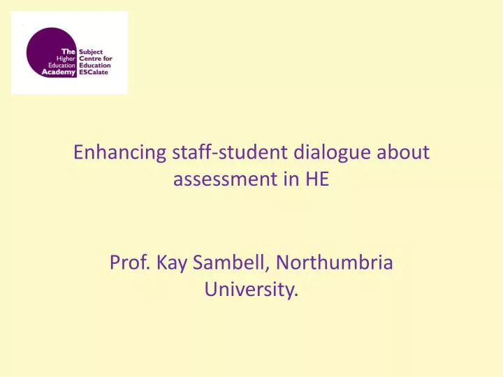 enhancing staff student dialogue about assessment in he