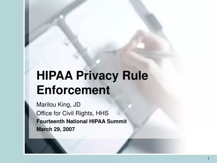 hipaa privacy rule enforcement