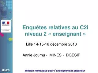 enqu tes relatives au c2i niveau 2 enseignant