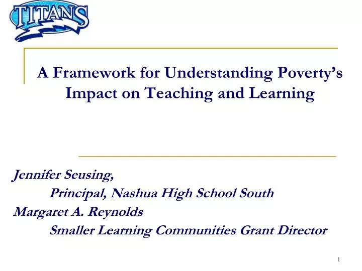 a framework for understanding poverty s impact on teaching and learning