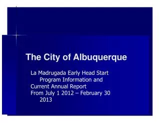 The City of Albuquerque