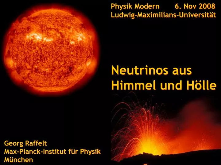 neutrinos aus himmel und h lle
