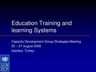 Education Training and learning Systems