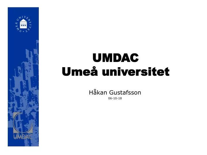 umdac ume universitet