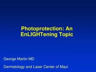Photoprotection: An EnLIGHTening Topic