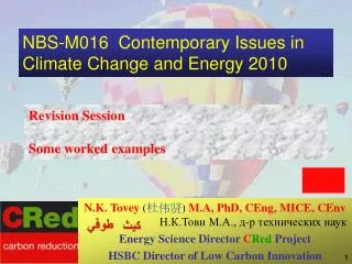 NBS-M016 Contemporary Issues in Climate Change and Energy 2010