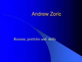 Andrew Zoric