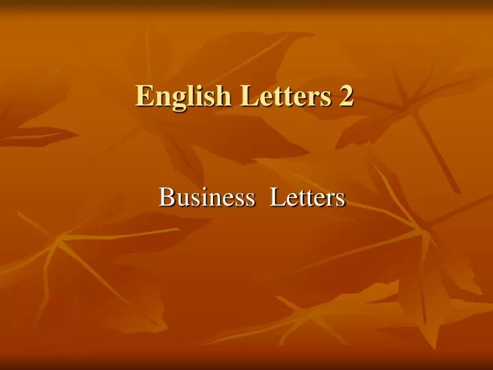 english letters 2