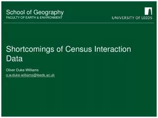 Shortcomings of Census Interaction Data